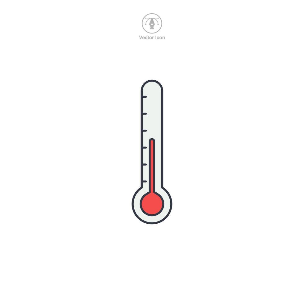 Thermometer Icon symbol illustration isolated on white background vector