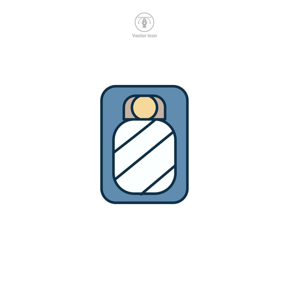 Sleeping Bag Icon symbol illustration isolated on white background vector