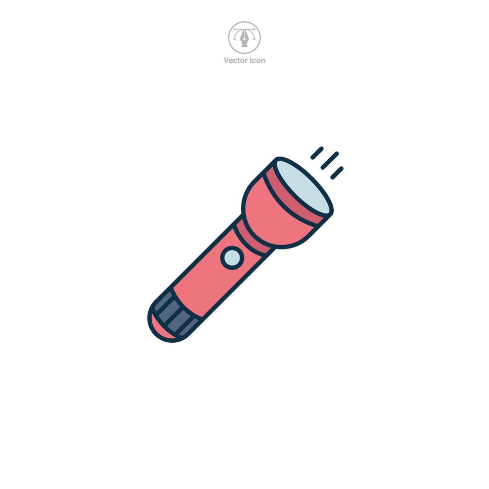 Flashlight Icon symbol illustration isolated on white background vector