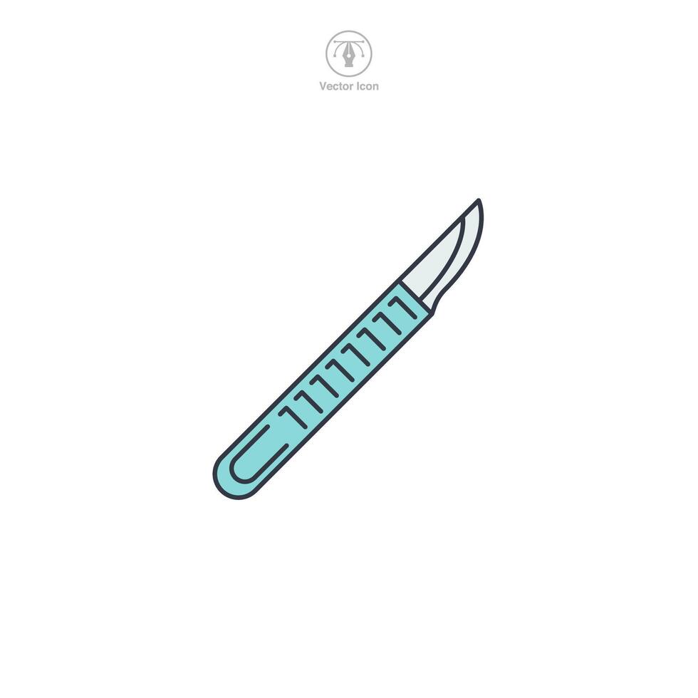 Surgical Scalpel Icon symbol illustration isolated on white background vector