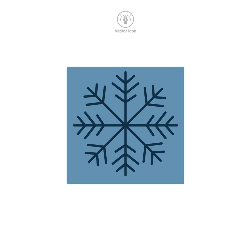 Snowflake Icon symbol illustration isolated on white background vector