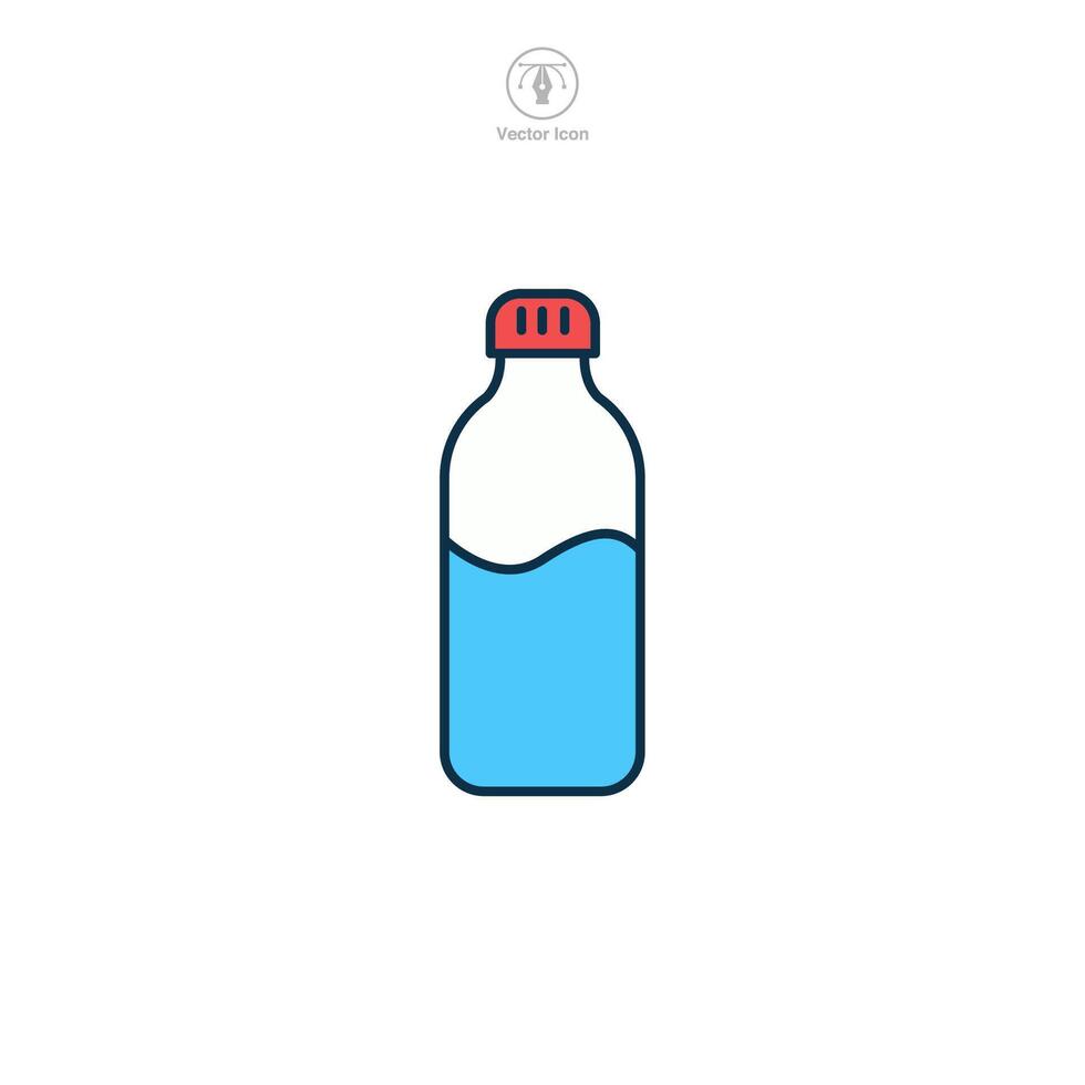 Water Bottle Icon symbol illustration isolated on white background vector