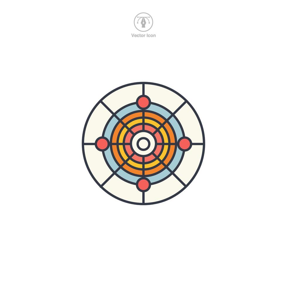 Chakra Icon symbol illustration isolated on white background vector