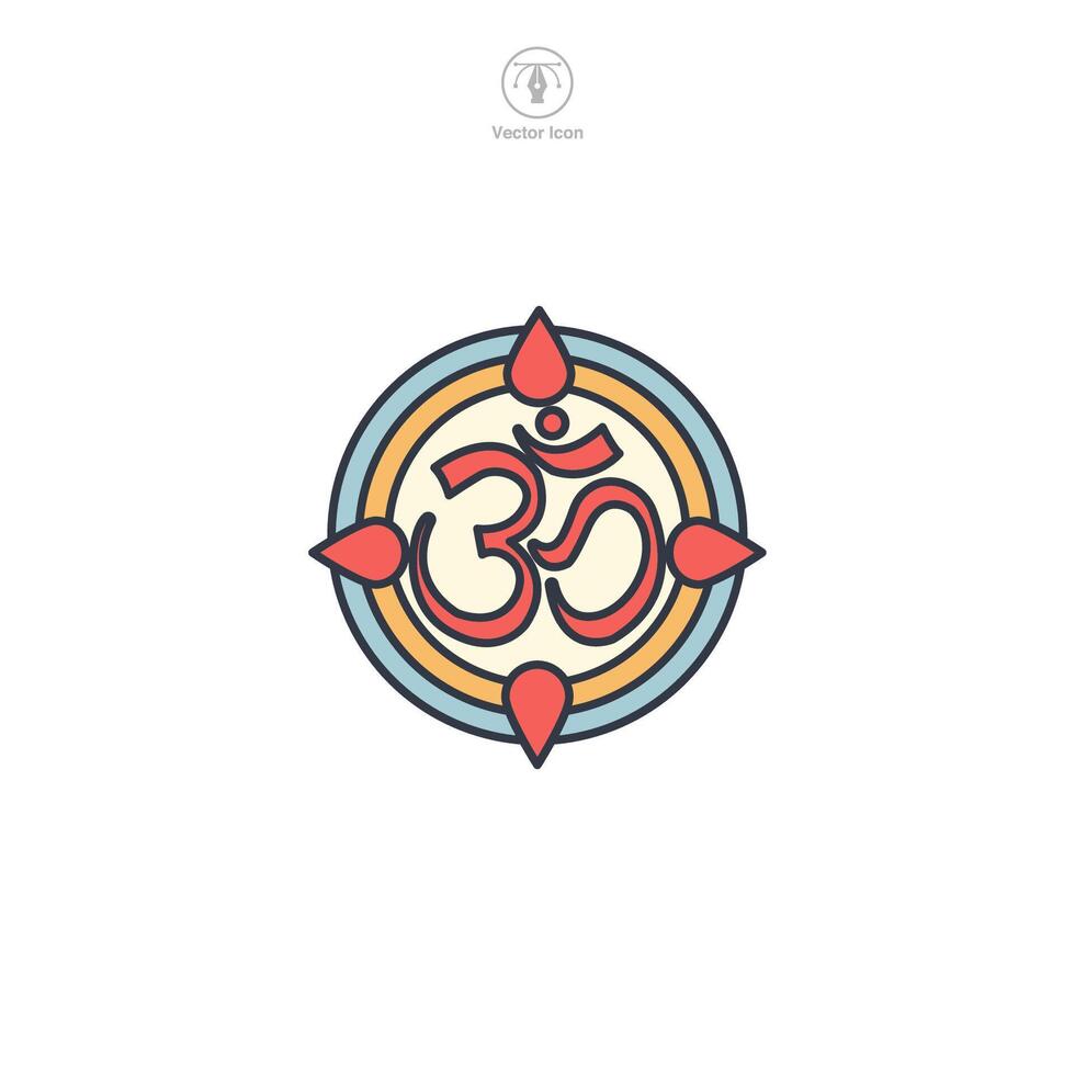 Om Icon symbol illustration isolated on white background vector