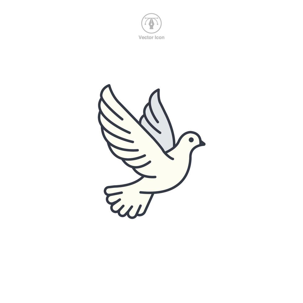 Dove Icon symbol illustration isolated on white background vector