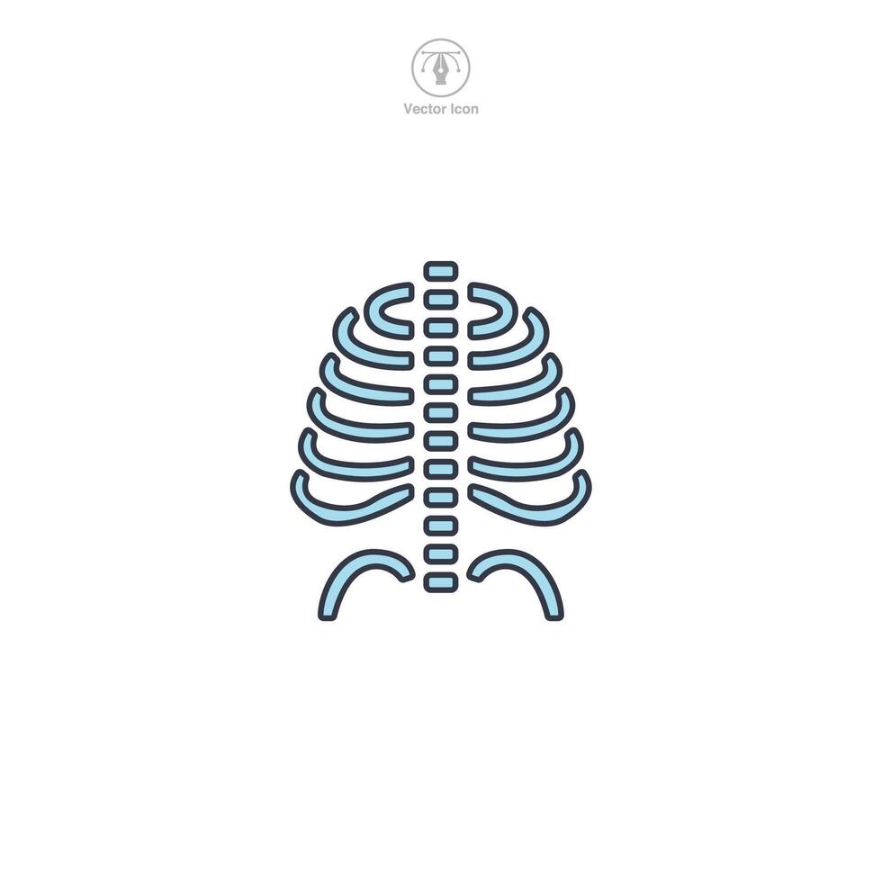 X Ray Icon symbol illustration isolated on white background vector