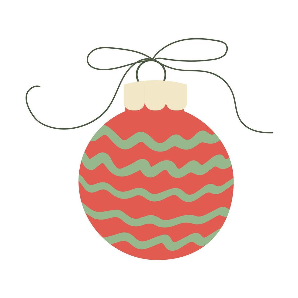 Christmas hand drawn toy isolated on white background vector
