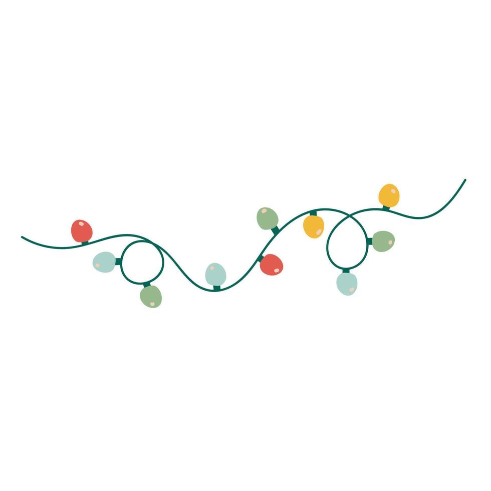Christmas garland hand drawn isolated vector