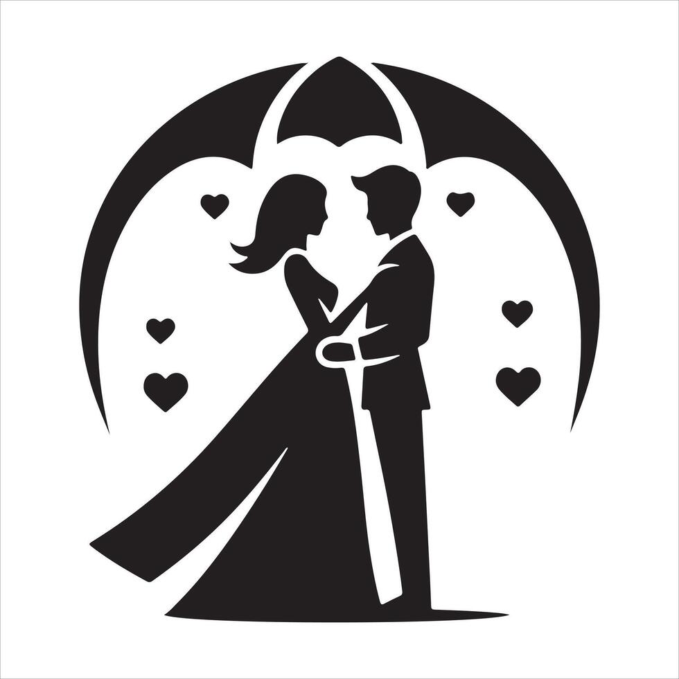 Couple Art Illustration vector