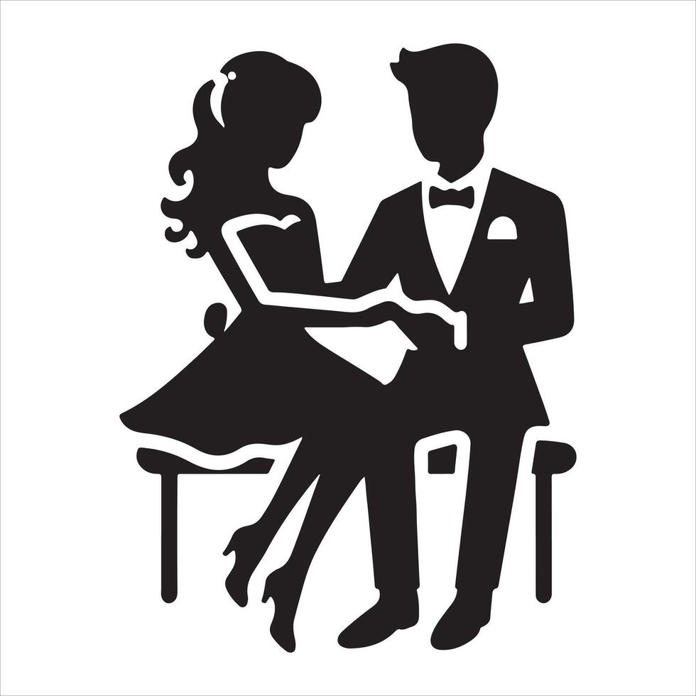 Couple Art Illustration vector