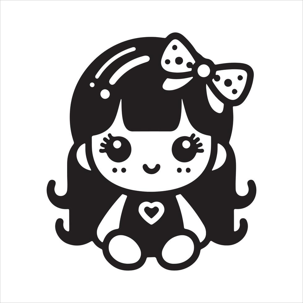 A Doll Art Illustration vector
