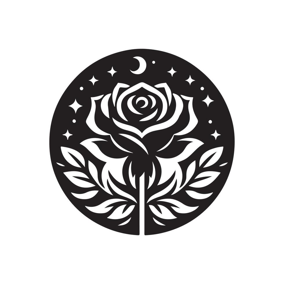A Rose Flower Art Illustration vector