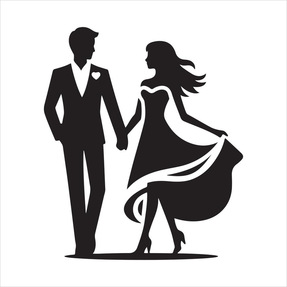 Couple Art Illustration vector