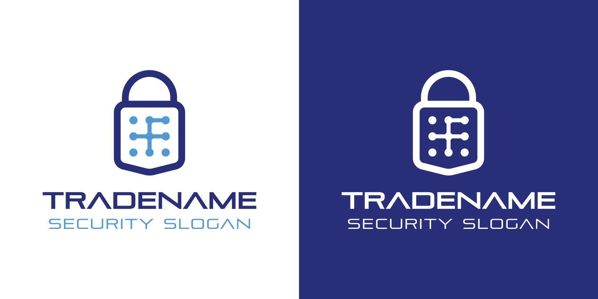 Initial F Lowercase Smart Lock Logo, Perfect for Digital Padlock and Residential Security Services vector