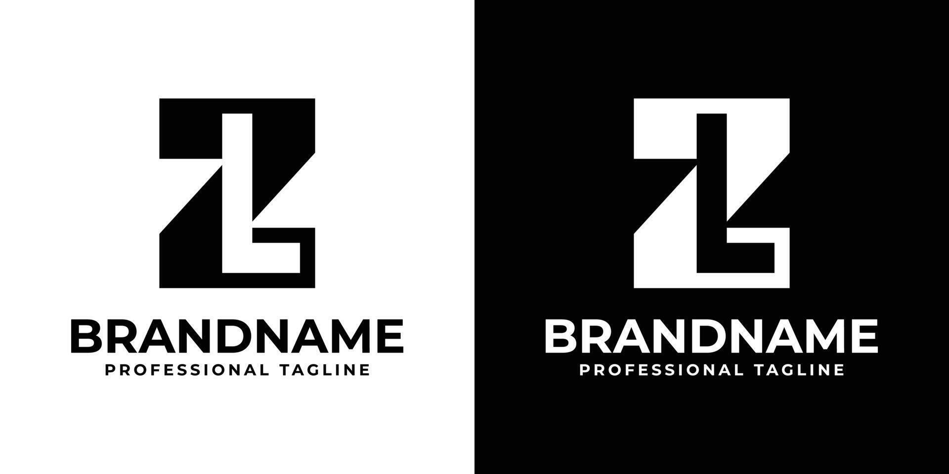 Letters ZL Monogram Logo, suitable for any business ZL or LZ initials vector