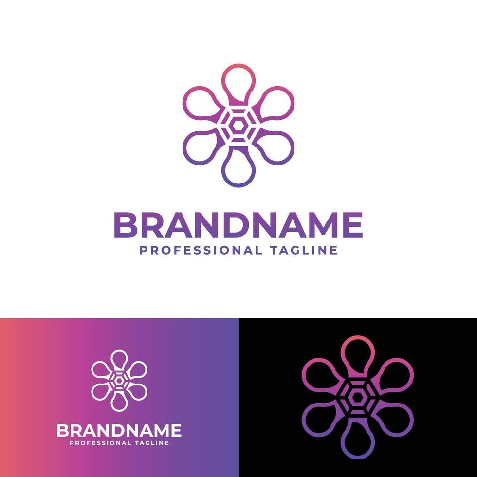 Bulb Technology Logo, Perfect for Innovative Tech Startups vector