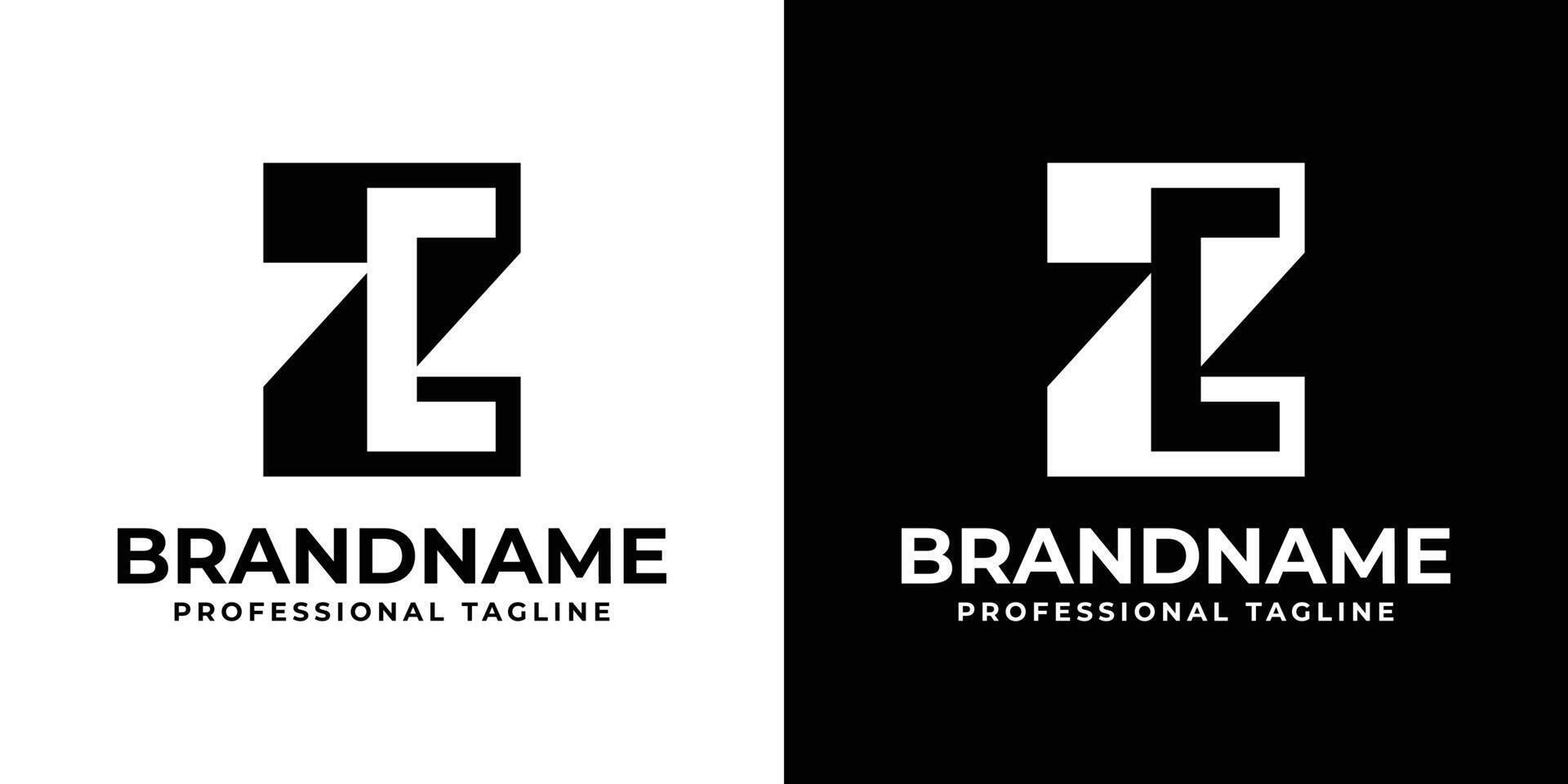 Letters ZC Monogram Logo, suitable for any business ZC or CZ initials vector