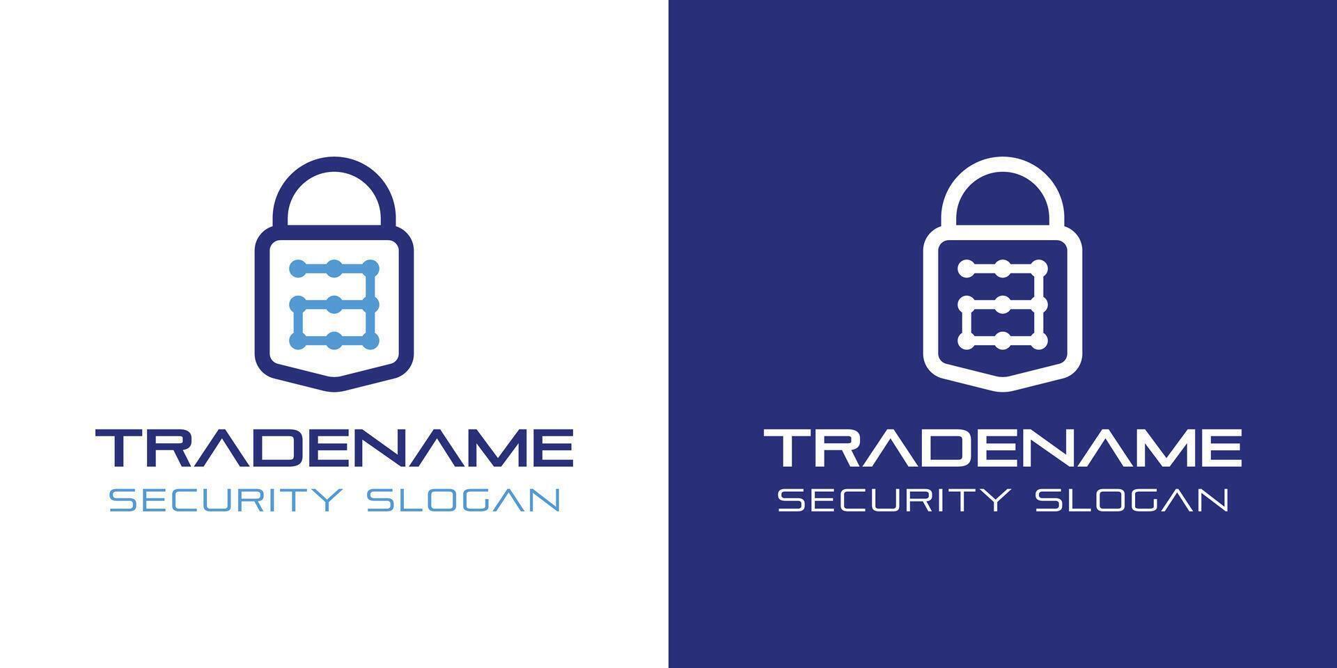 Initial A Lowercase Smart Lock Logo, Perfect for Digital Padlock and Residential Security Services vector