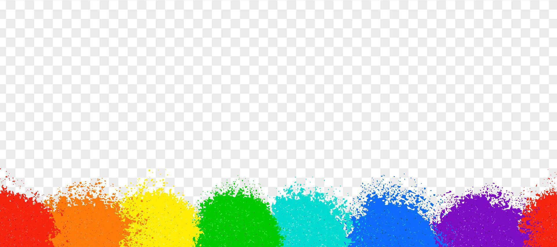 Hand drawn powder explosion seamless border vector