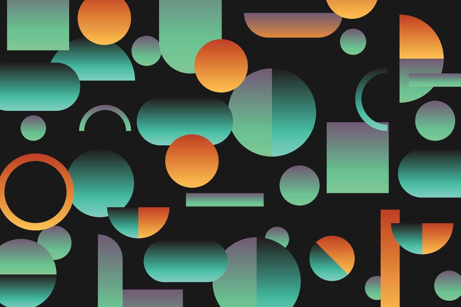 Gradient different shape background. vector