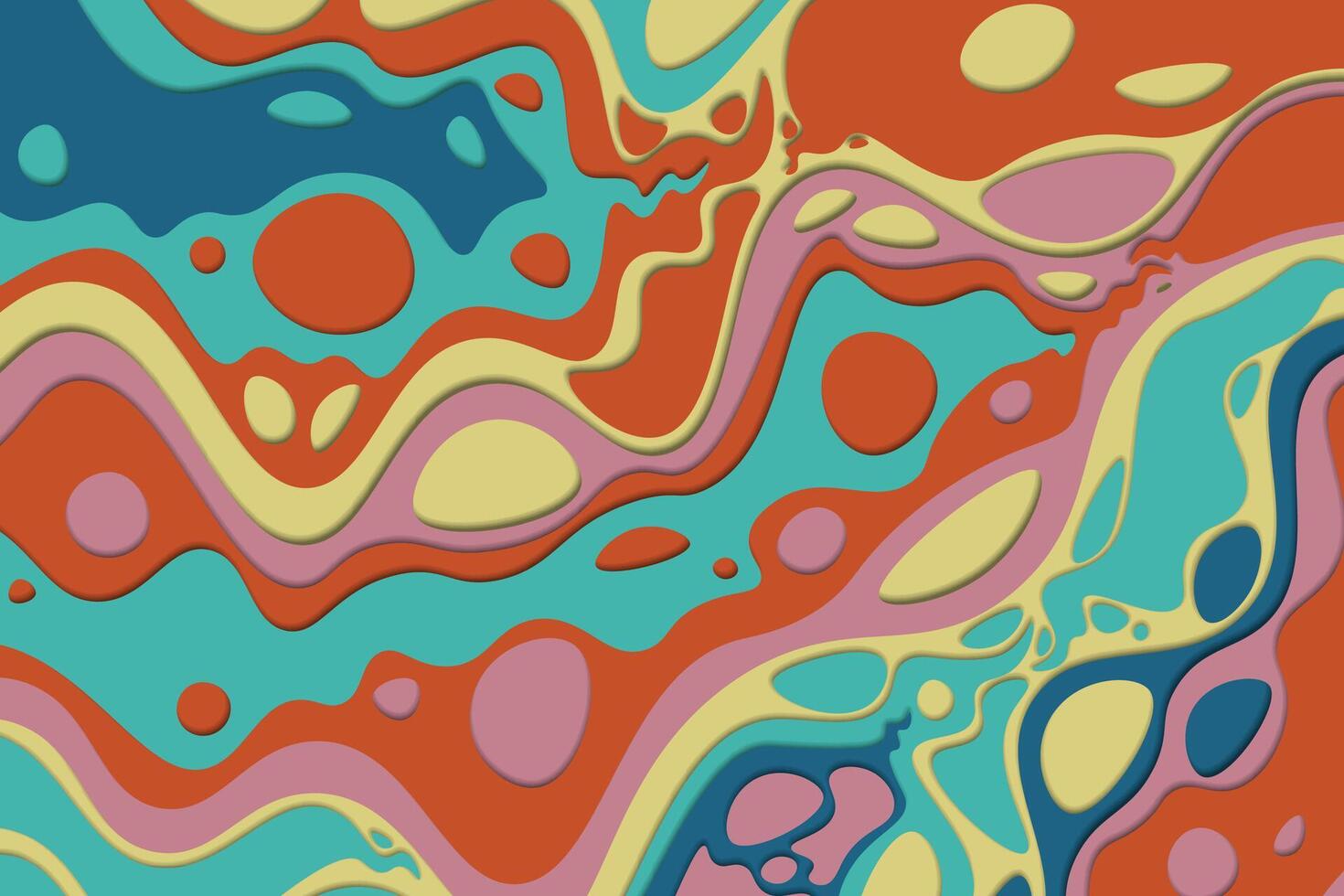 3D abstract psychedelic groovy background. vector