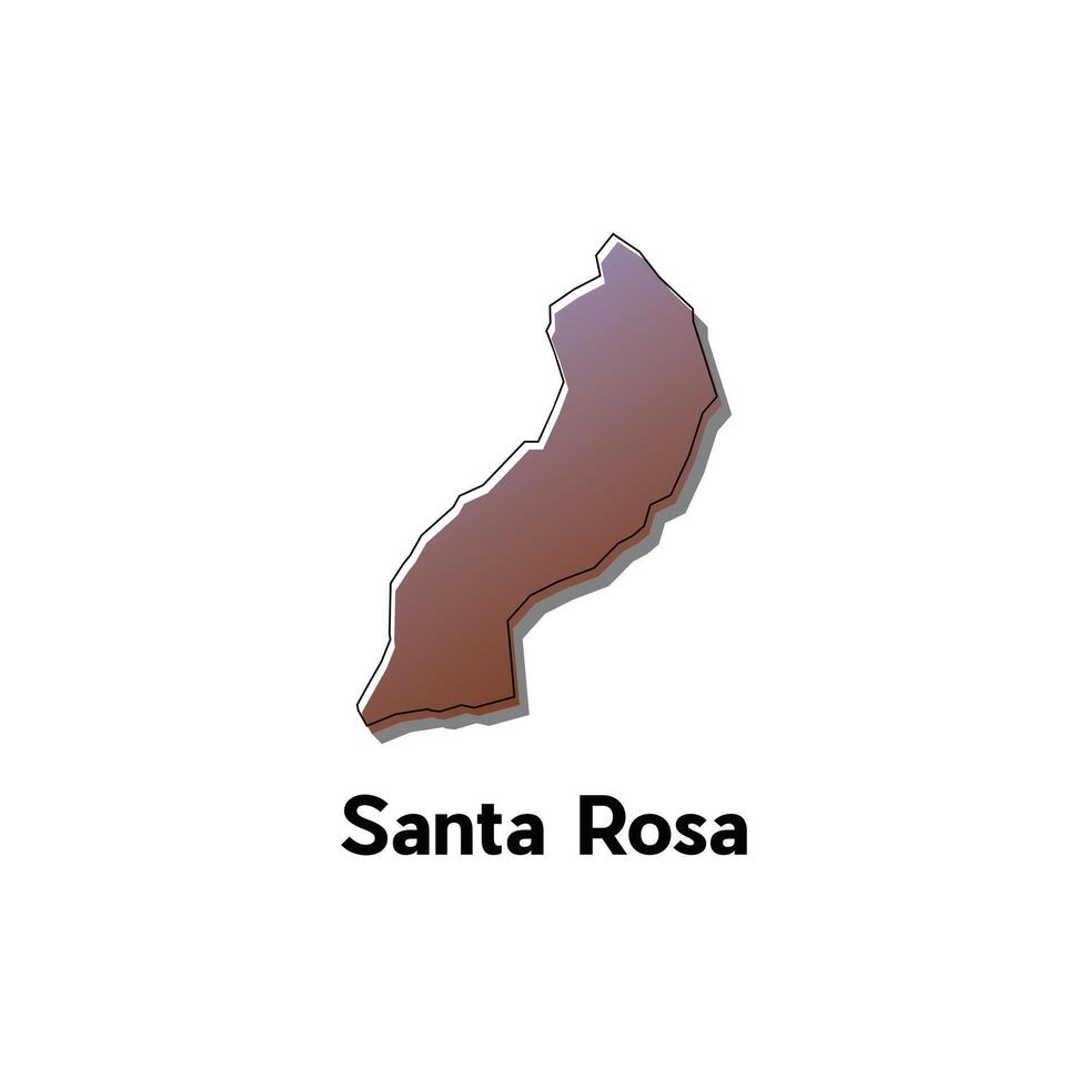 Santa Rosa map City, administrative division of Philippines Country gradient color style. illustration design template vector