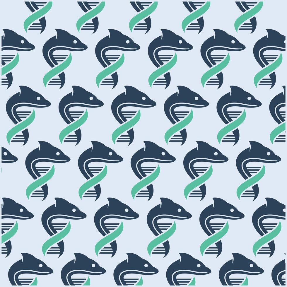 Abstract Dolphin Dna Pattern flat design, suitable for your design, banner, template, and etc vector