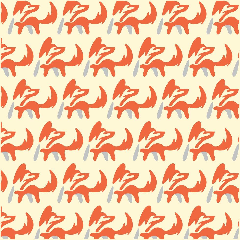 Animal Fox Pattern design illustration, design for your wallpaper, banner and etc vector
