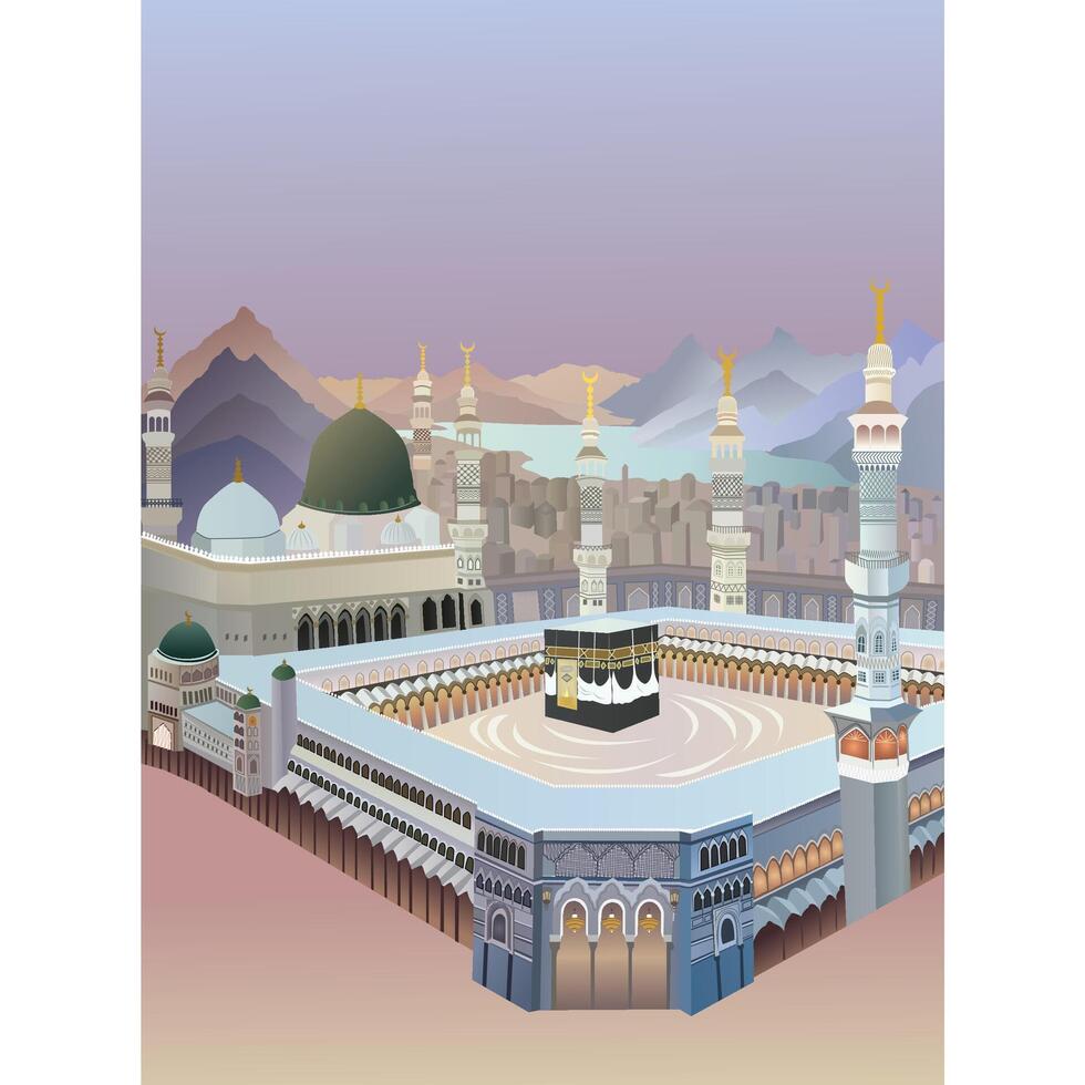 Illustration of Islamic Holi Mosque vector