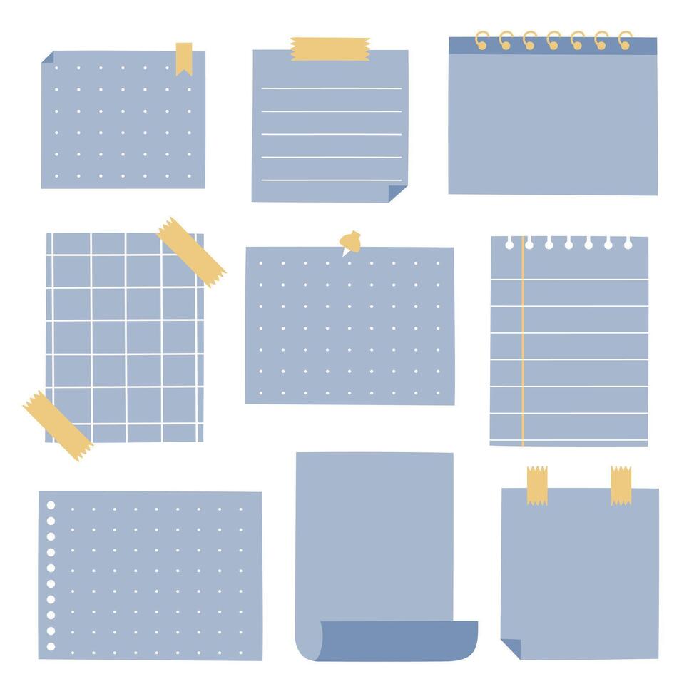 set of cute doodle text box planner, speech bubble balloon vector
