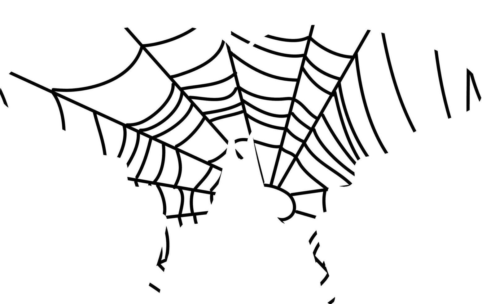 Butterfly web Halloween holiday decoration. vector