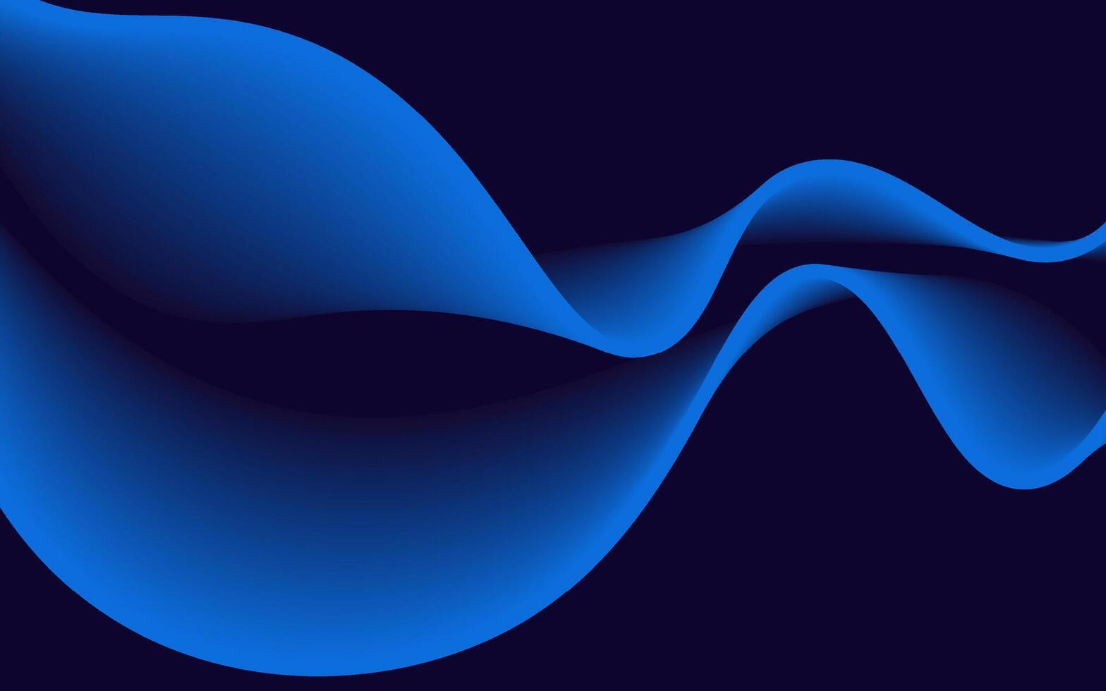 Abstract Blue Curved Layers Background vector