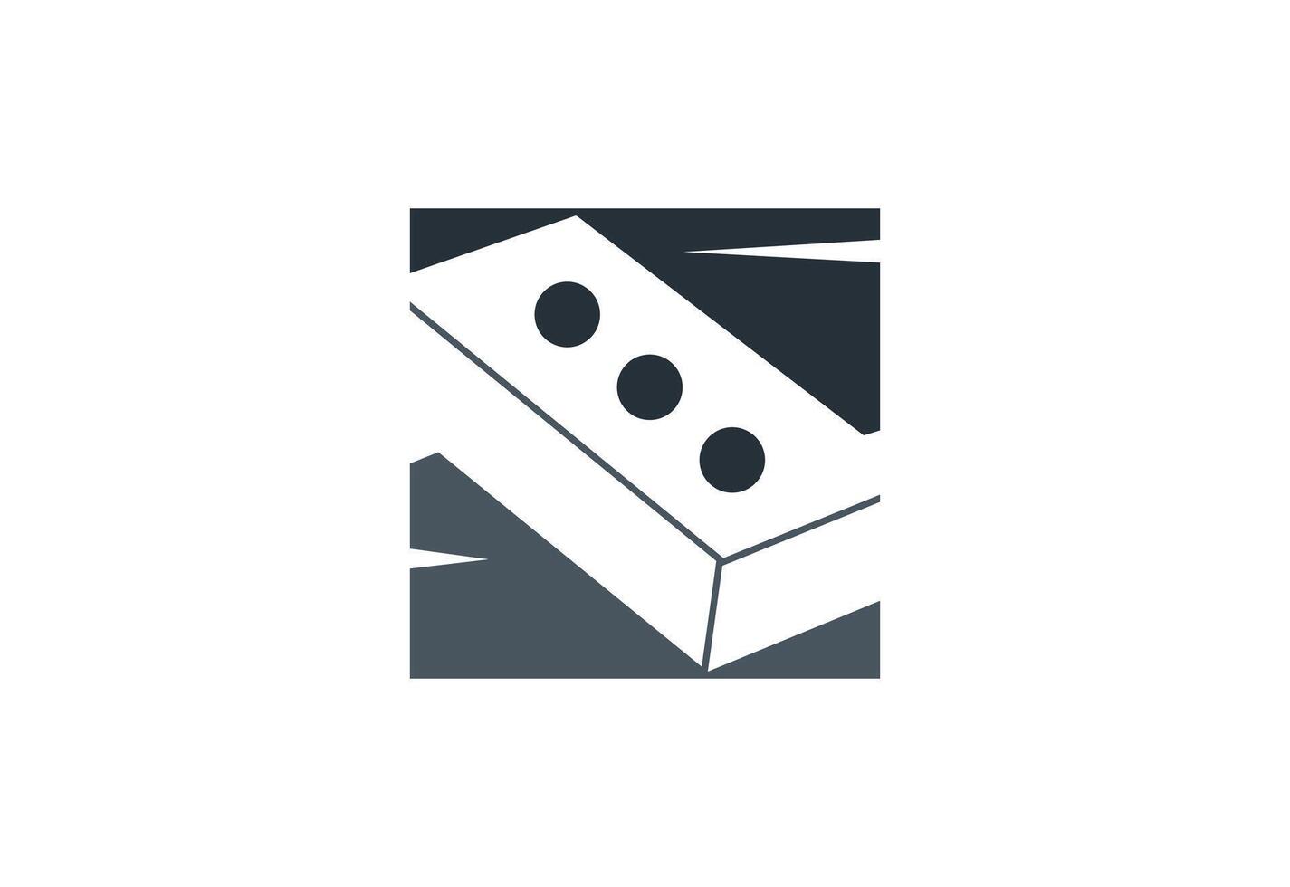 Concrete logo with masculine style design, illustration vector