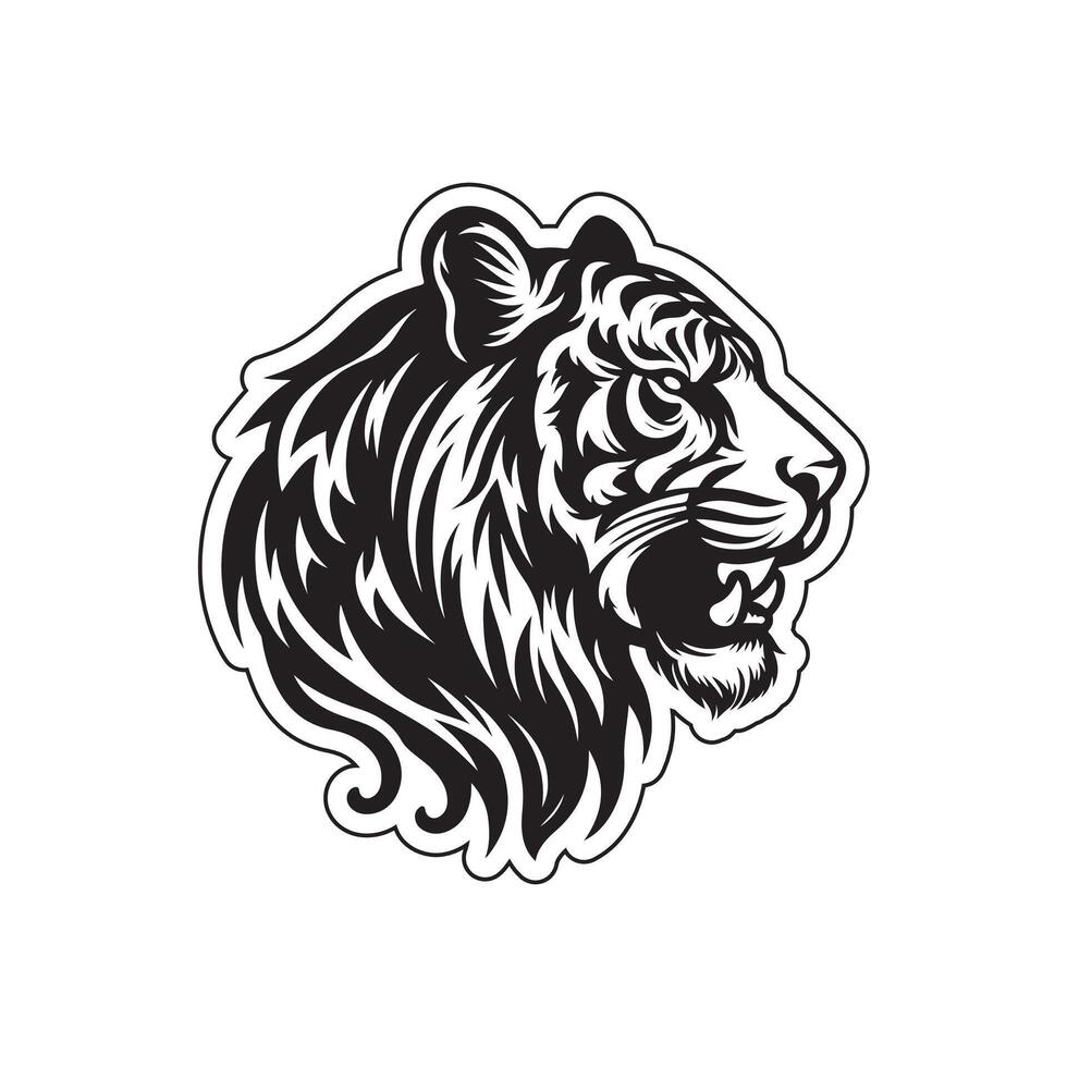 illustration of Tiger head vector