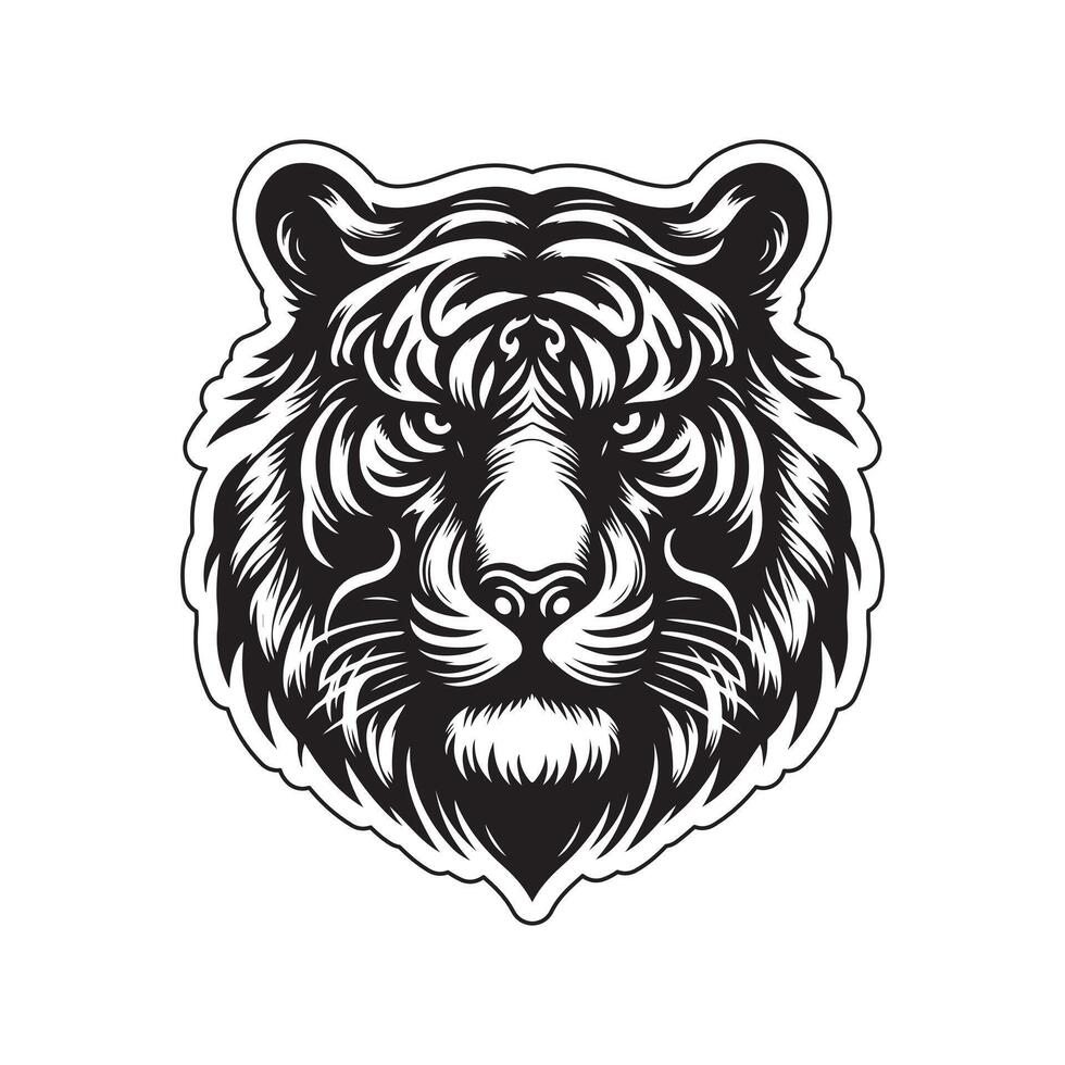 illustration of Tiger head vector