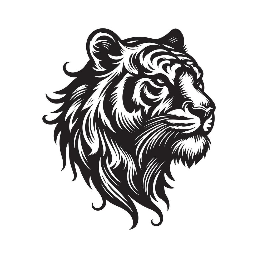 illustration of Tiger head vector
