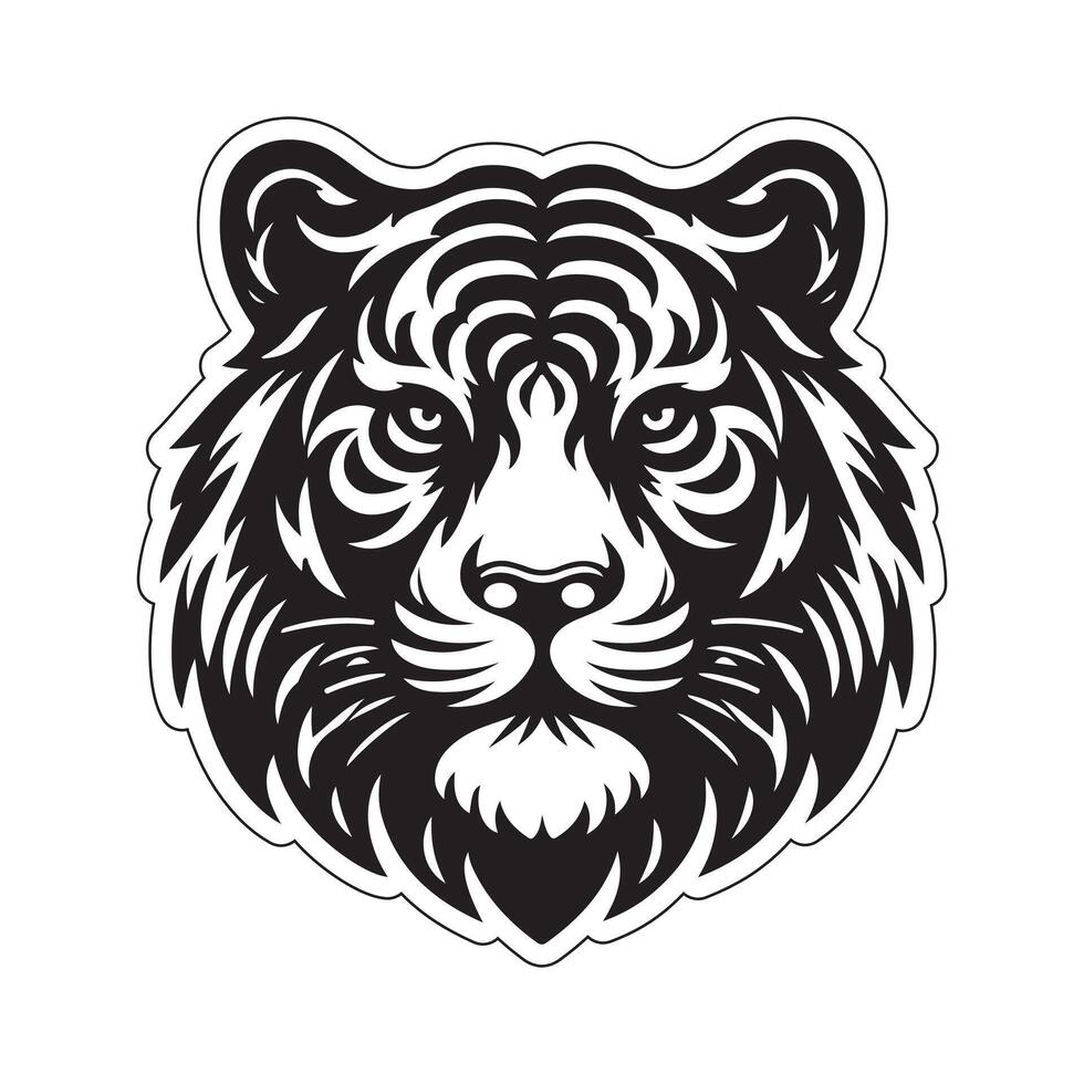 illustration of Tiger head vector