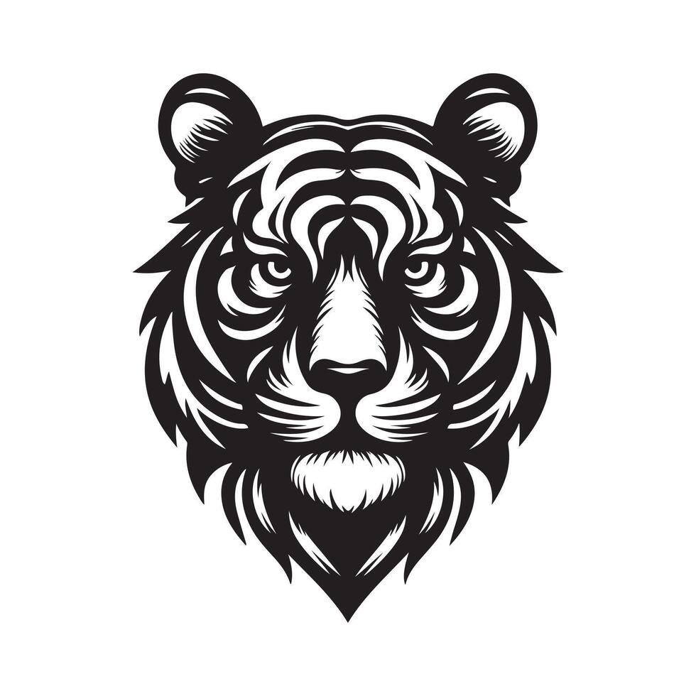 illustration of Tiger head vector