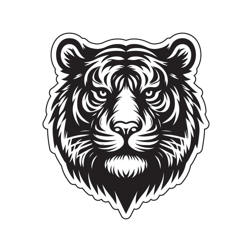 illustration of Tiger head vector