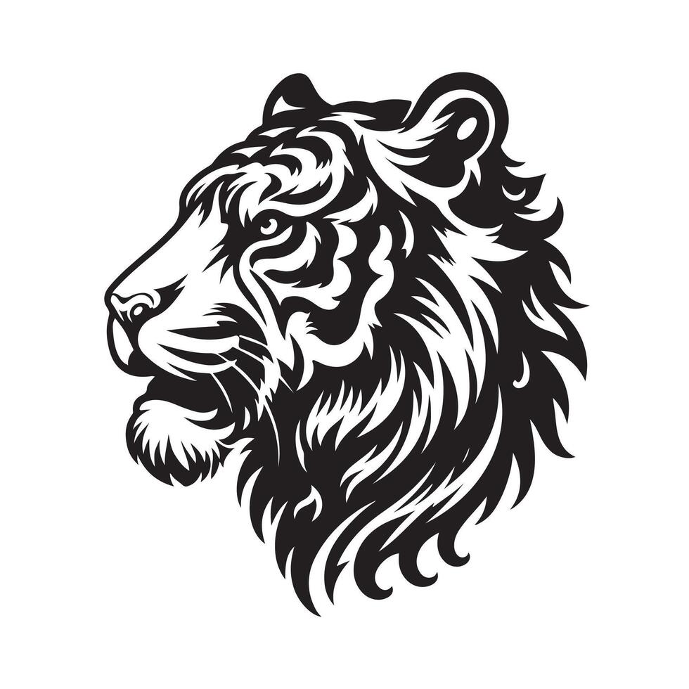 illustration of Tiger head vector
