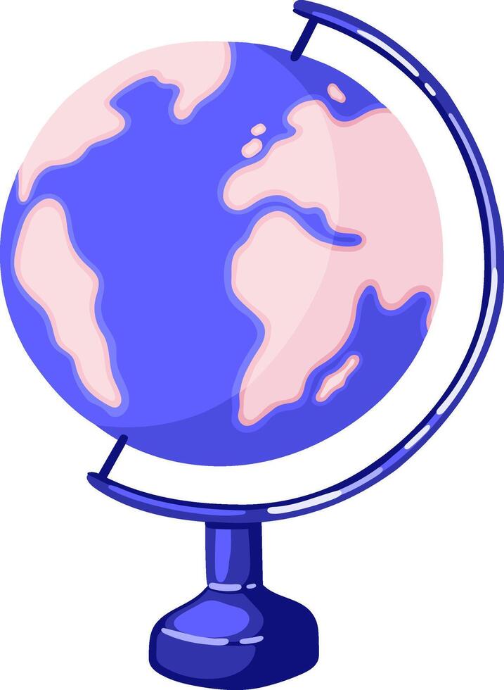 Globe. School supplies. Back to school. . vector