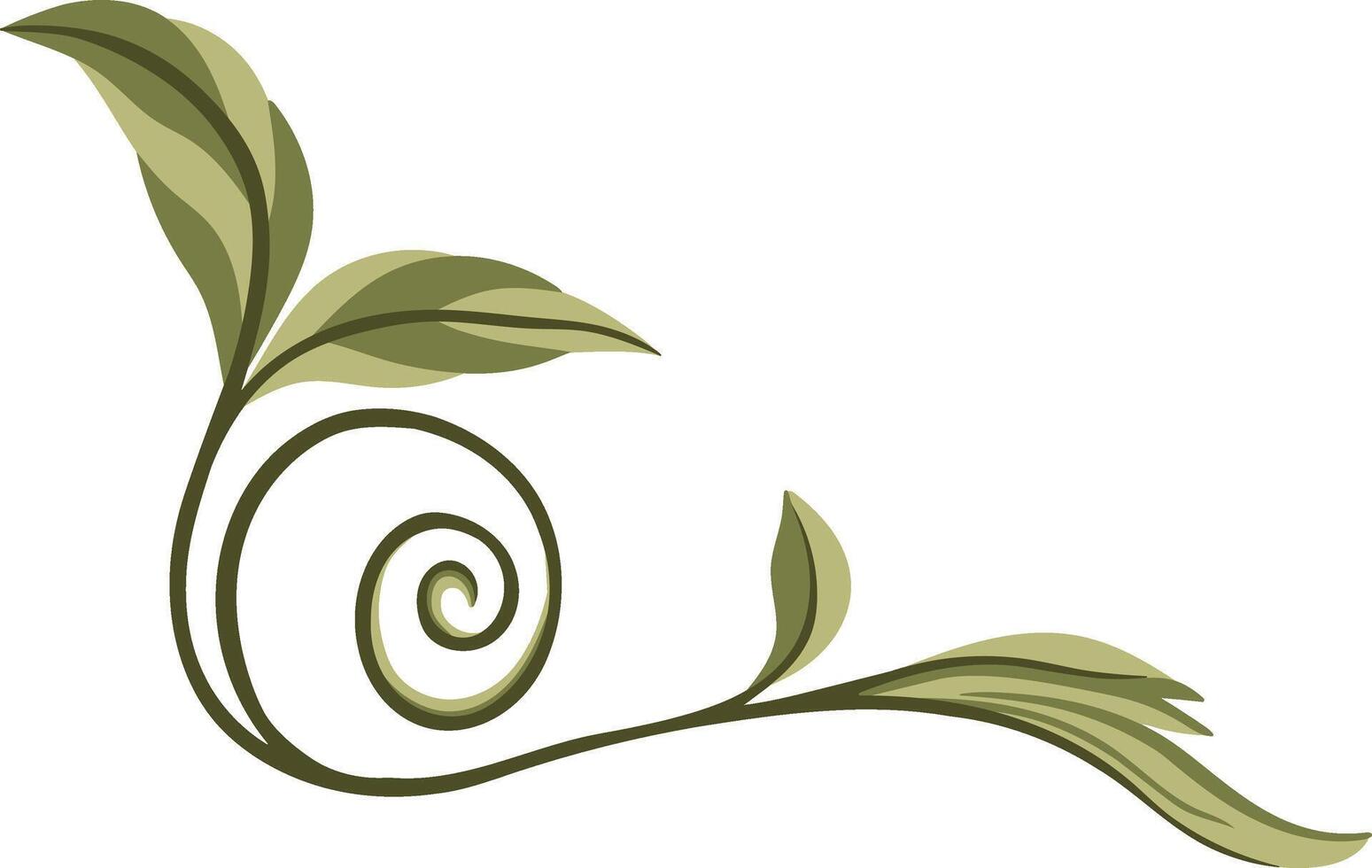 Art Nouveau floral element. Decorative element. . vector
