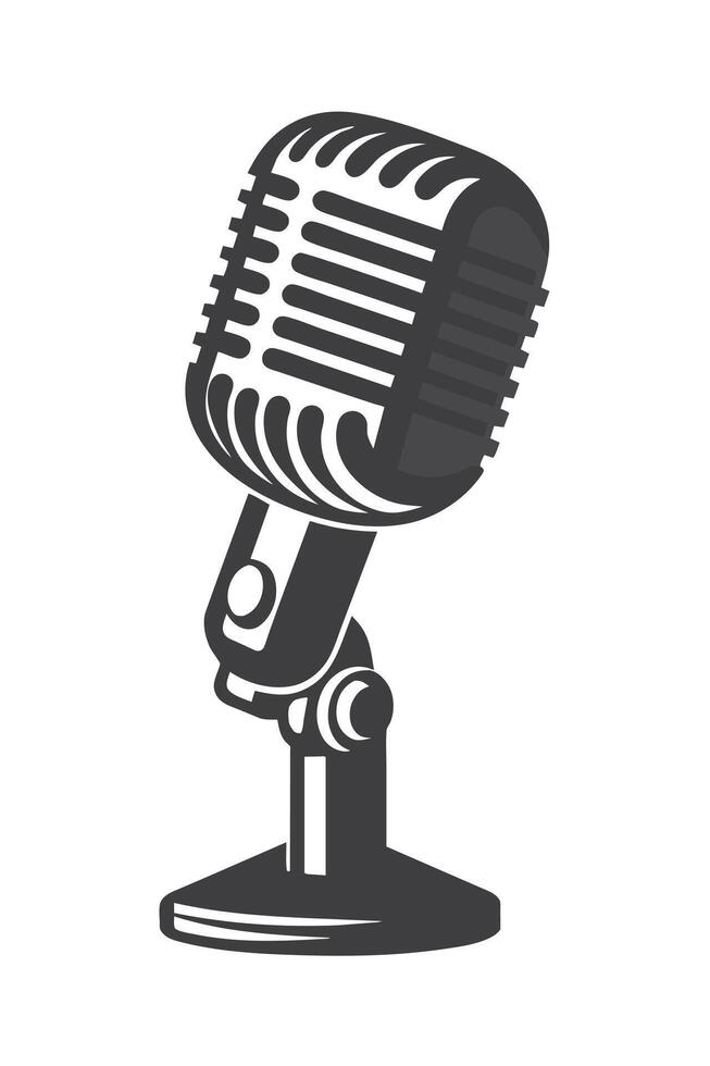 A Retro Vintage Microphone vector