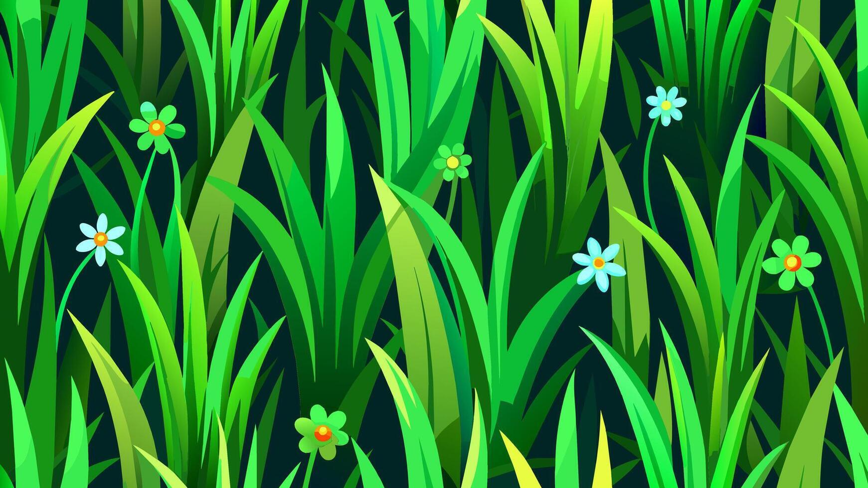 A Seamless Small Grass Pattern vector
