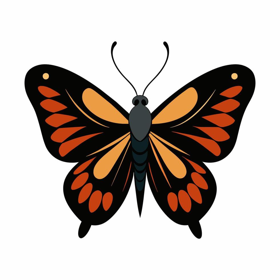 A Vintage Illustration of Great Sooty Satyr Butterfly vector