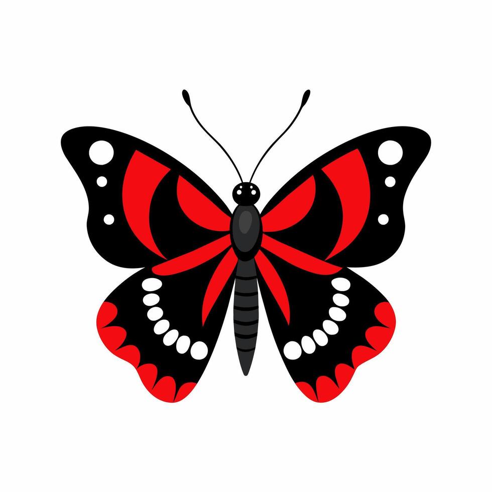 A Vintage Illustration of Red Admiral Butterfly vector