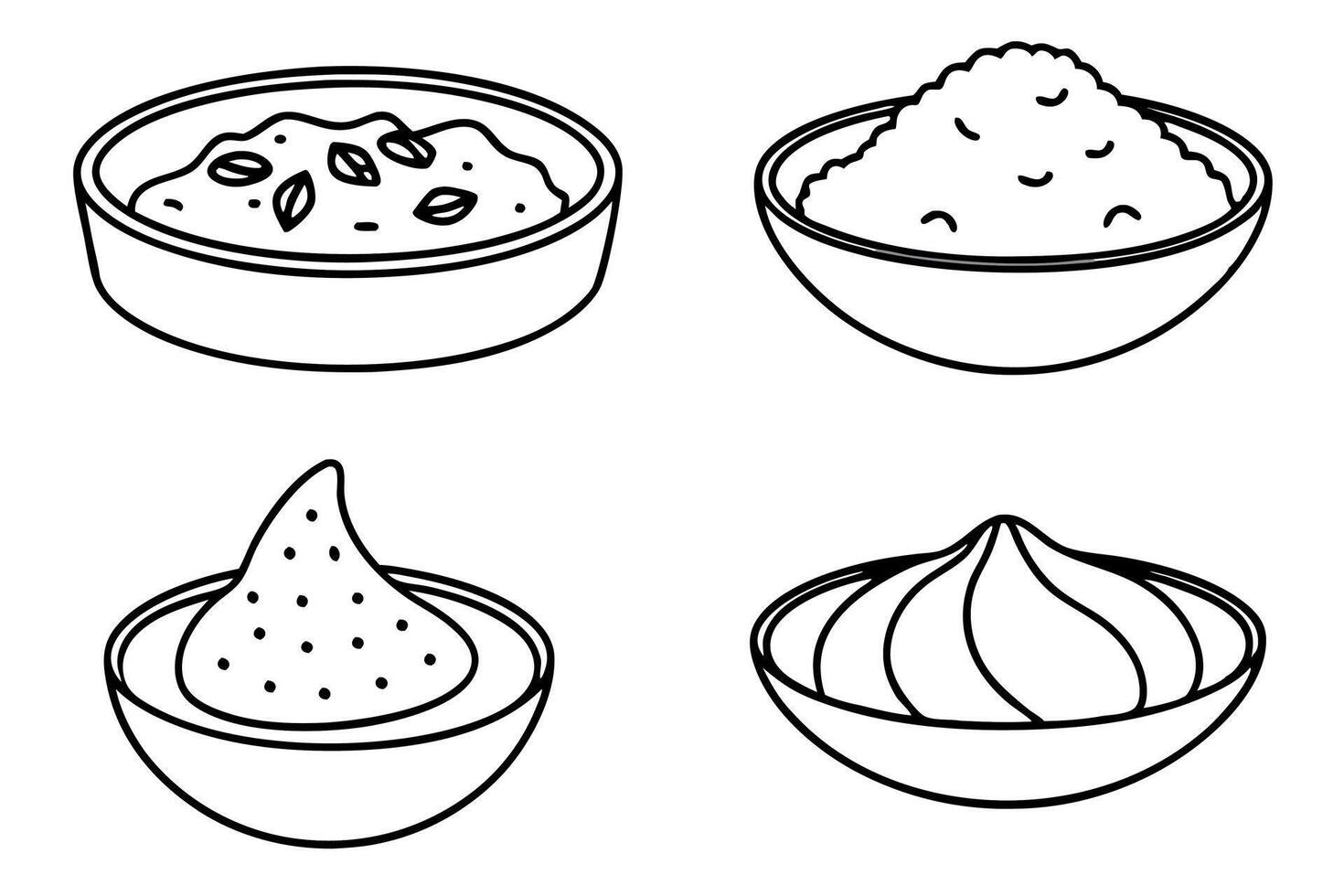 Baba Ganoush line art design detailed hand drawing vector