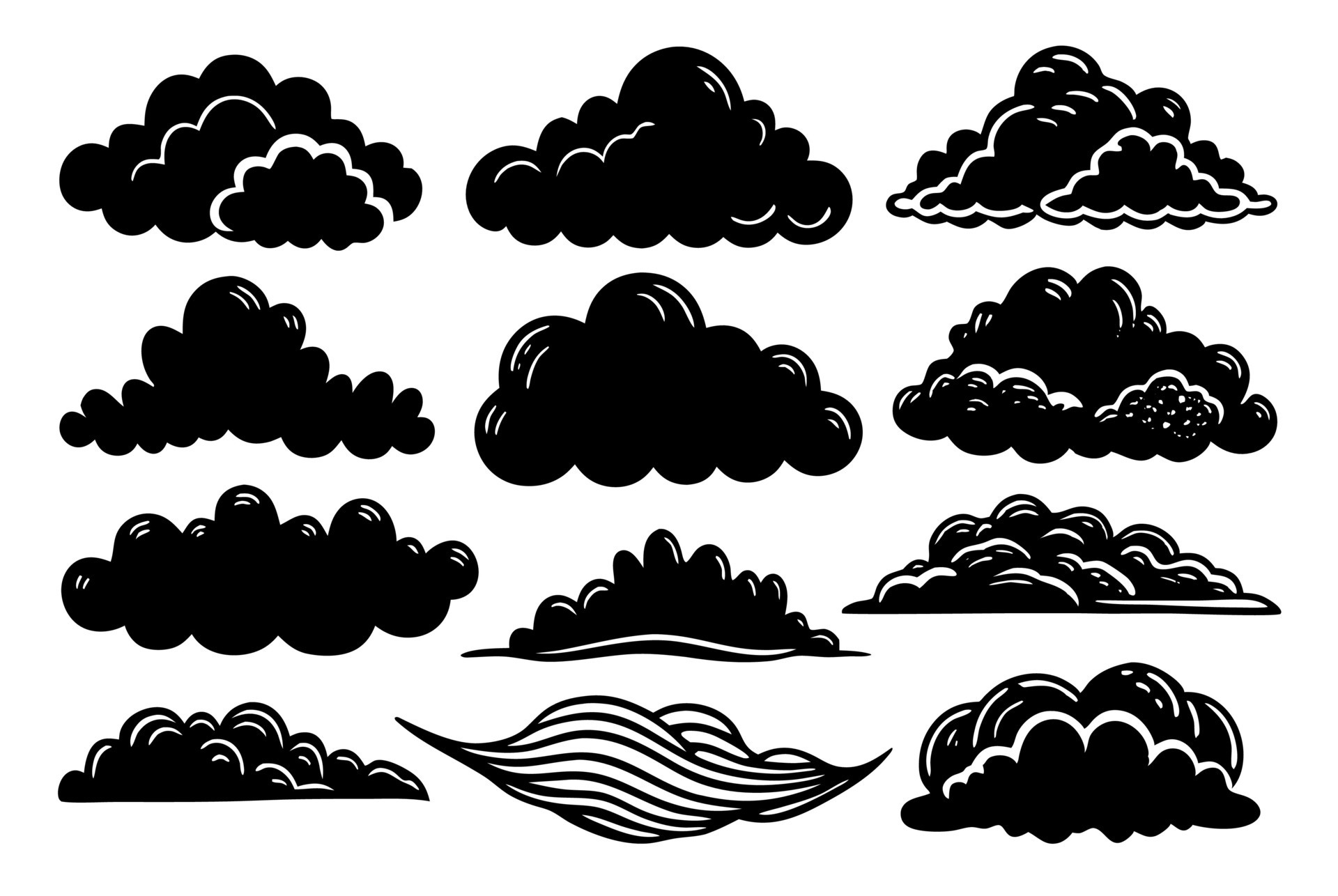 cloud line art design illustration design 47443463 Vector Art at Vecteezy
