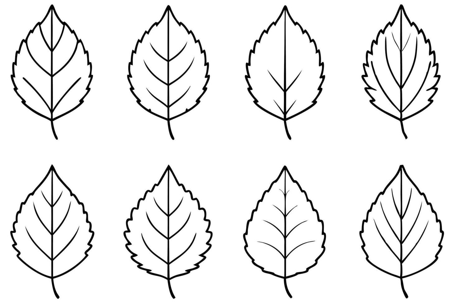 Aspen leaf line art design nature inspired illustration vector