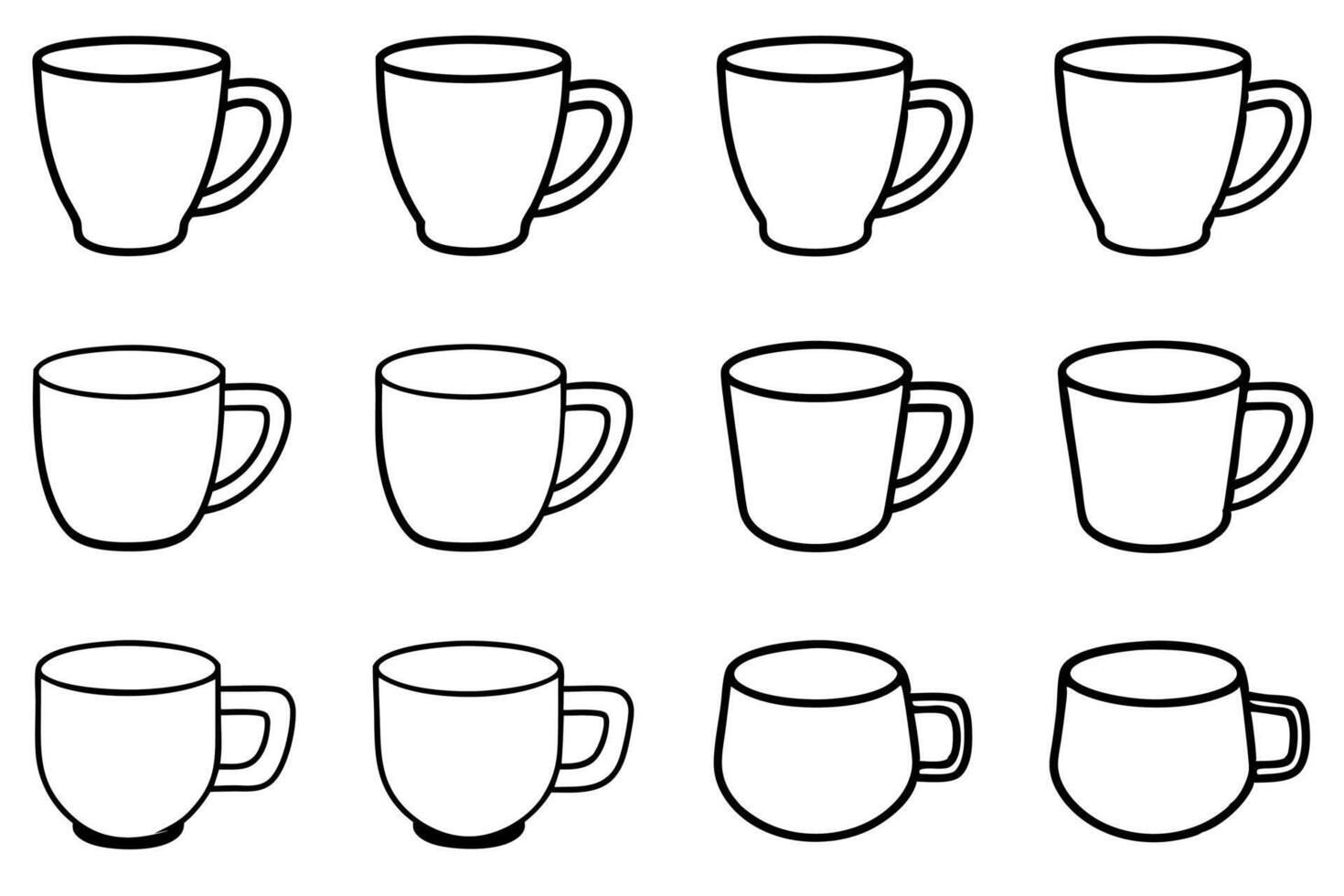 Cup line art design illustration coffee cup graphic artwork vector
